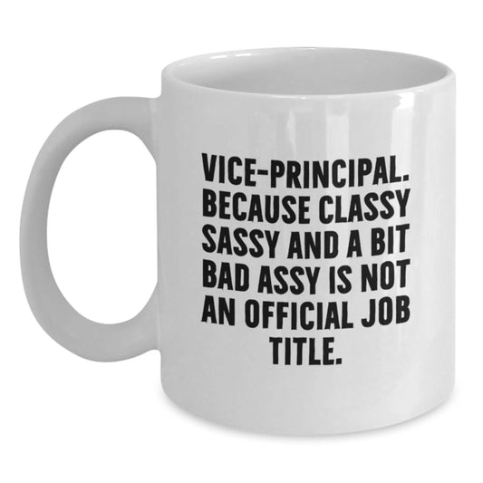 Funny Vice-principal Gifts from Men, Women, Friends, or Coworkers - Vice-principal White Coffee Mug with Valentine's Unique Gifts - Main