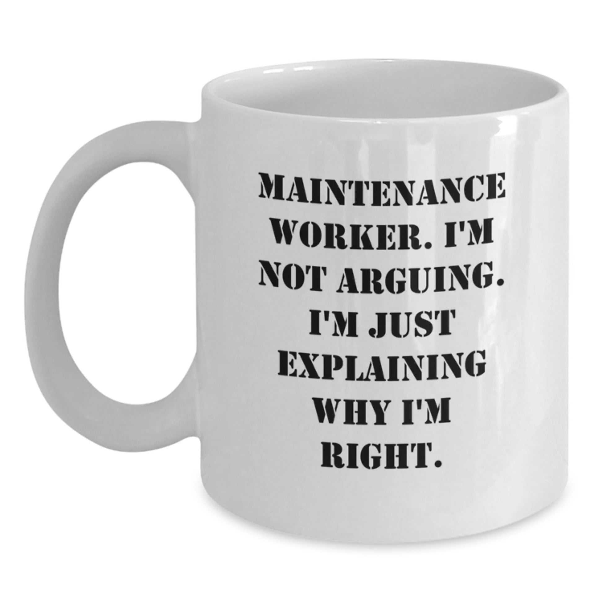 Funny Maintenance Worker Gifts from Family on Mother's Day Unique White Coffee Mugs - Main