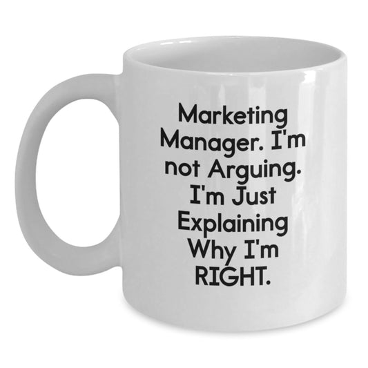 Marketing Manager Humor Funny White Coffee Mug Gifts for Mom Mother's Day from Family - Main