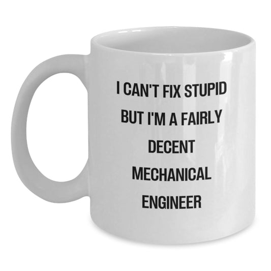 Funny Mechanical Engineer White Coffee Mug Gifts from Friends to Valentine's - Main