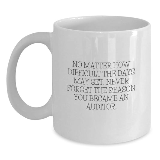 Funny Auditor Quote Gifts from Friends or Family for Men or Women Graduation Unique Mug - Main