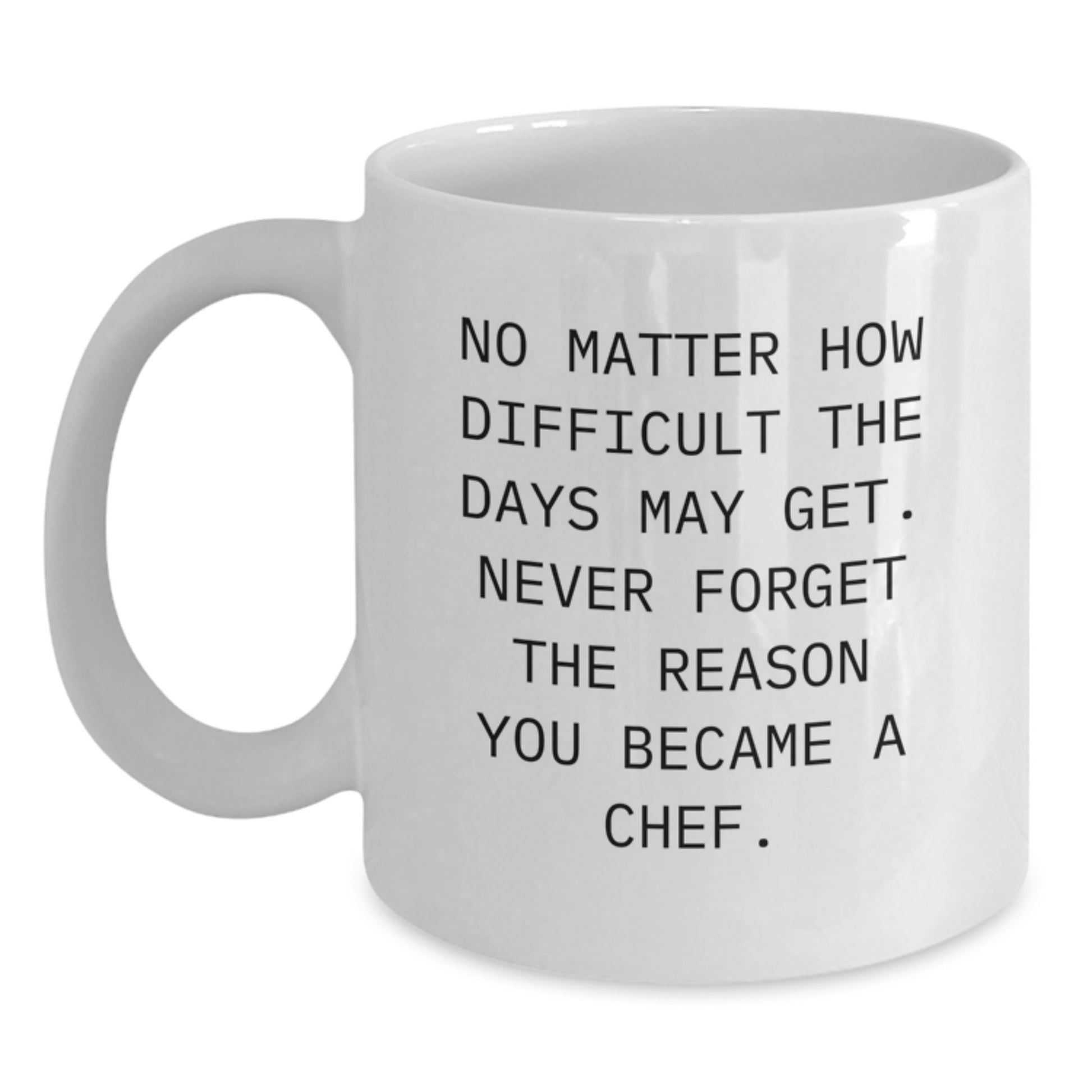 Graduation Unique Gifts for Chef Men, Funny Chef Quote White Coffee Mug, Gifts from Friends, Family, Women, Coworkers - Main