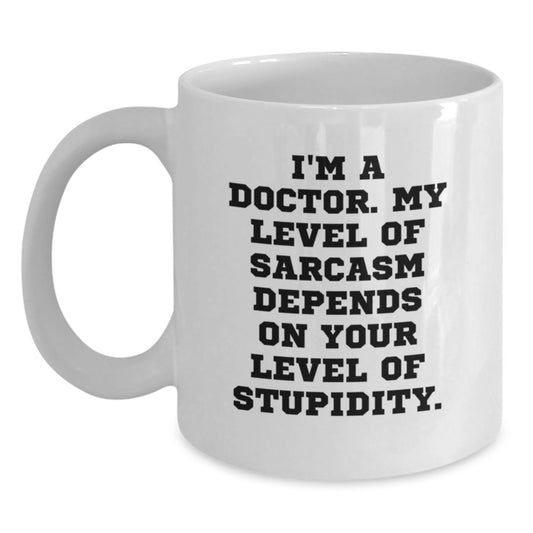 Funny Doctor White Coffee Mug Gifts from Men for Graduation Unique - Main