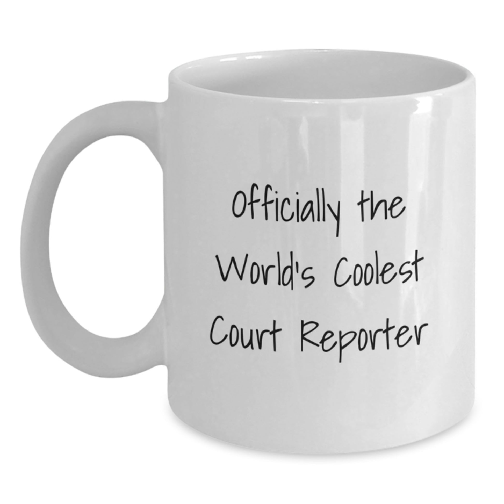 Quirky Court Reporter Humor White Coffee Mug Gifts for Men from Family - The World's Coolest Court Reporter, Funny Quote, Valentine's Unique - Main