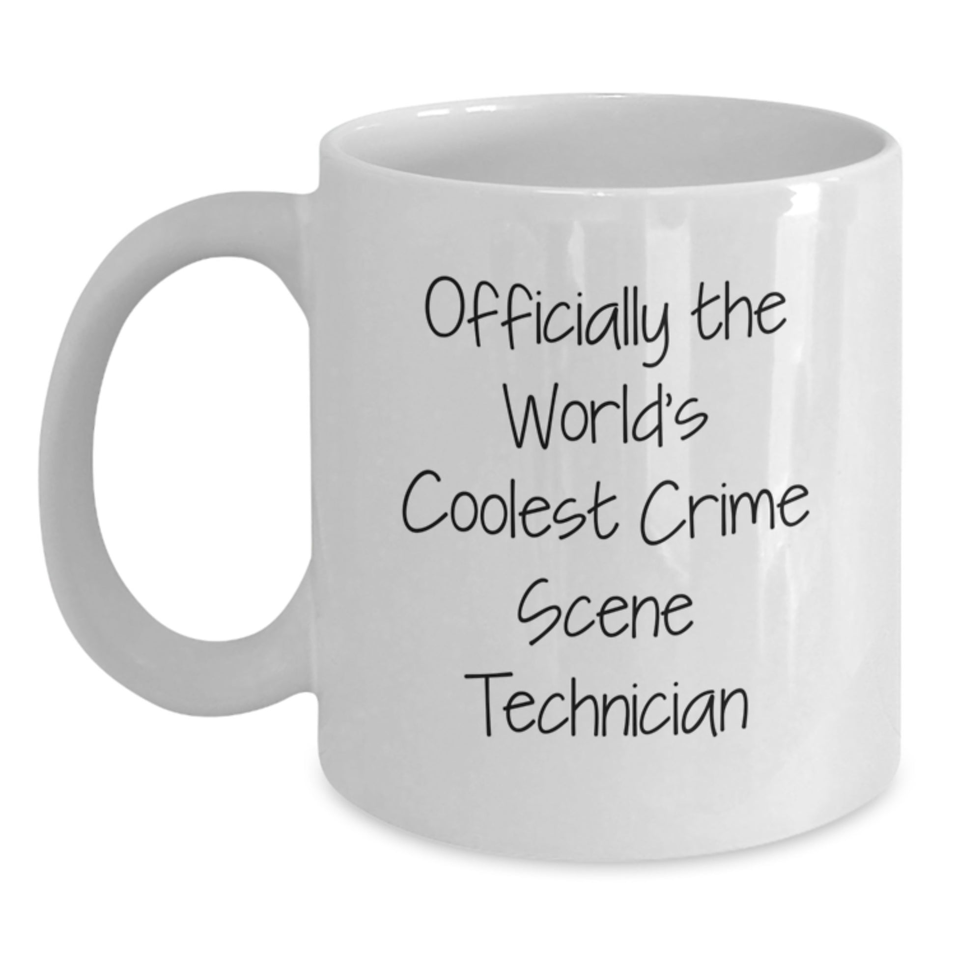 Funny Crime Scene Technician Gifts for Him - Gifts from Friends or Family - White Coffee Mug - Officially The World's Coolest Crime Scene Technician - Main