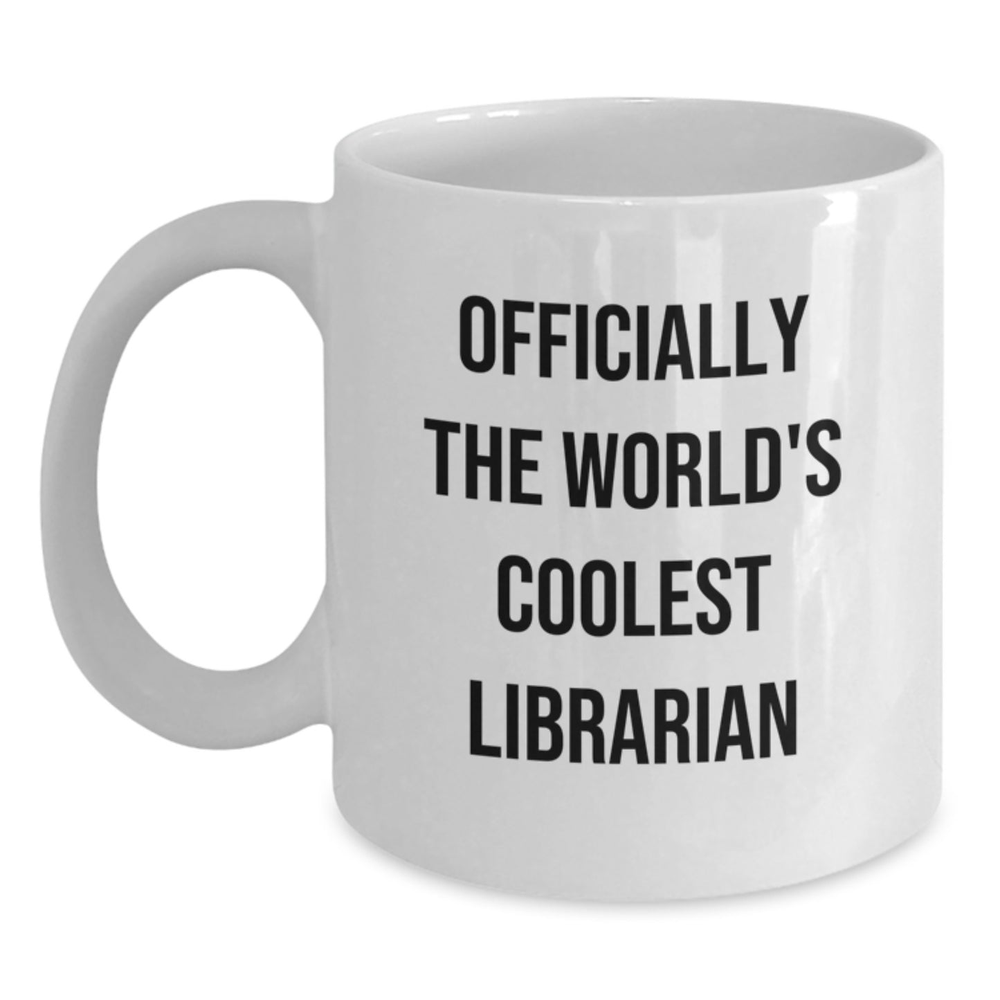 Funny Librarian Gifts for Valentine's Unique White Coffee Mugs from Friends, Librarian Lover, Men, Women, Coworkers, or Family - Main