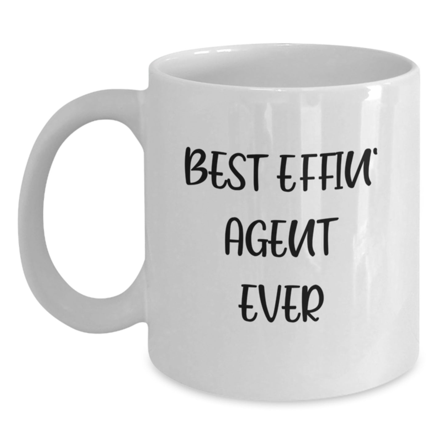Funny Agent Gifts from Women, Best Effin' Agent Ever White Coffee Mugs for Agents, Valentine's Unique Gifts for Him - Main