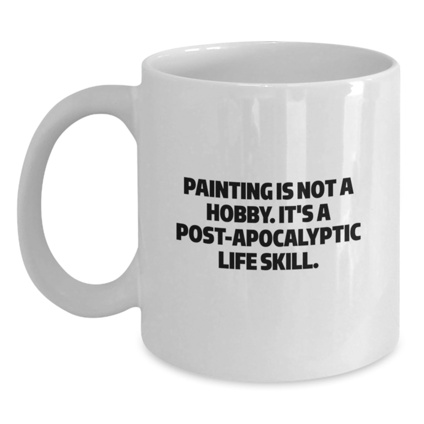 Funny Painting Gifts for Men, Unique White Coffee Mug, Birthday Unique Gifts from Friends - Main
