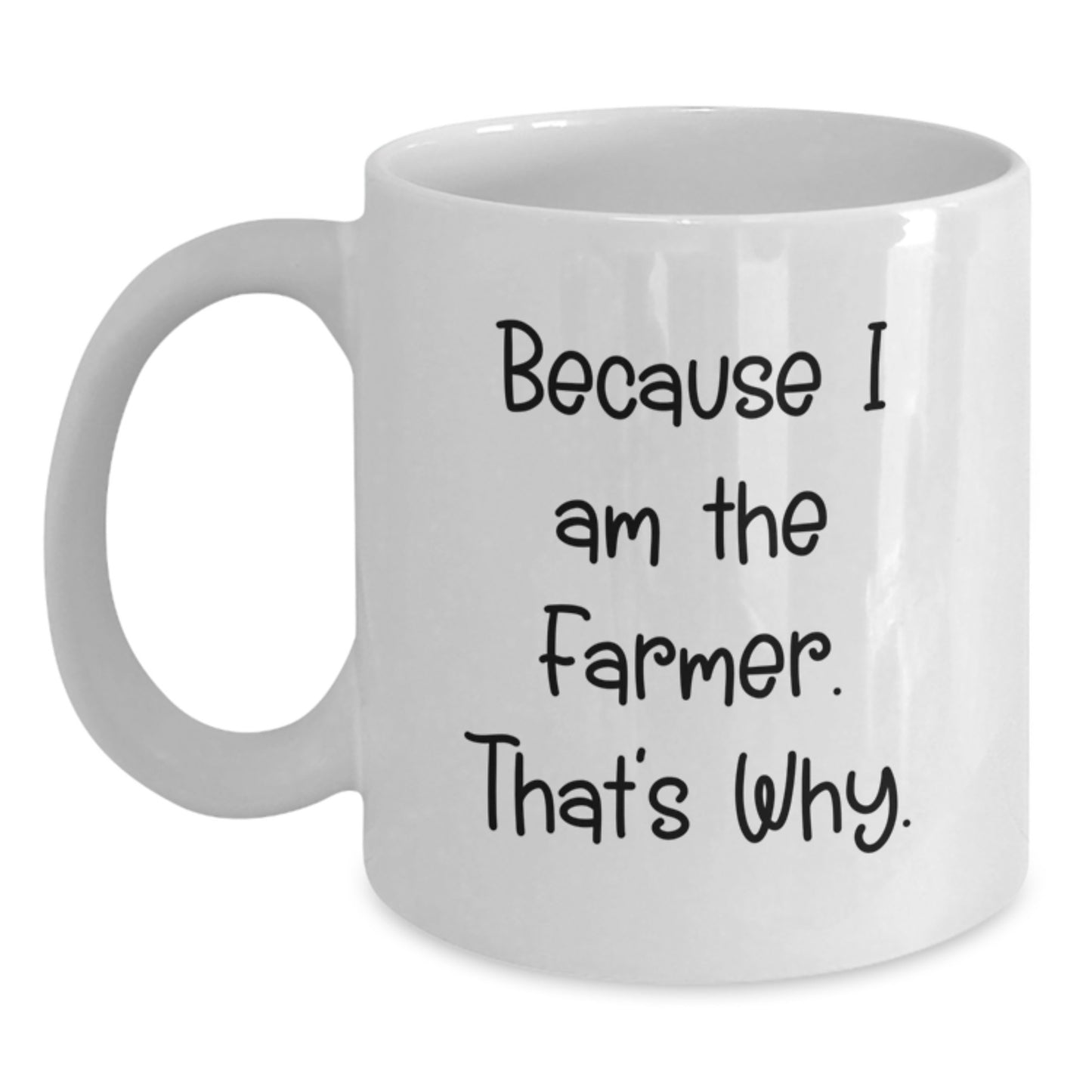 Funny Farmer White Coffee Mug Gifts from Men to Friends for Christmas, a Unique White Ceramic Mug for Farmer Enthusiasts, 11oz or 15oz Capacity - Main