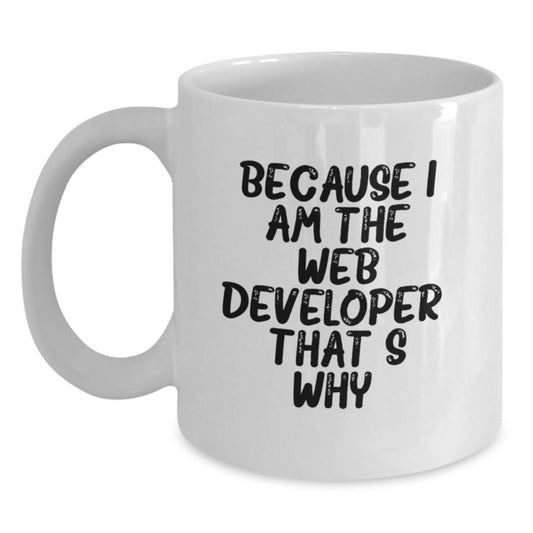 Funny Web Developer Gifts from Friends, Web Developer White Coffee Mug for Men, Inspirational Christmas Unique Gifts - Main