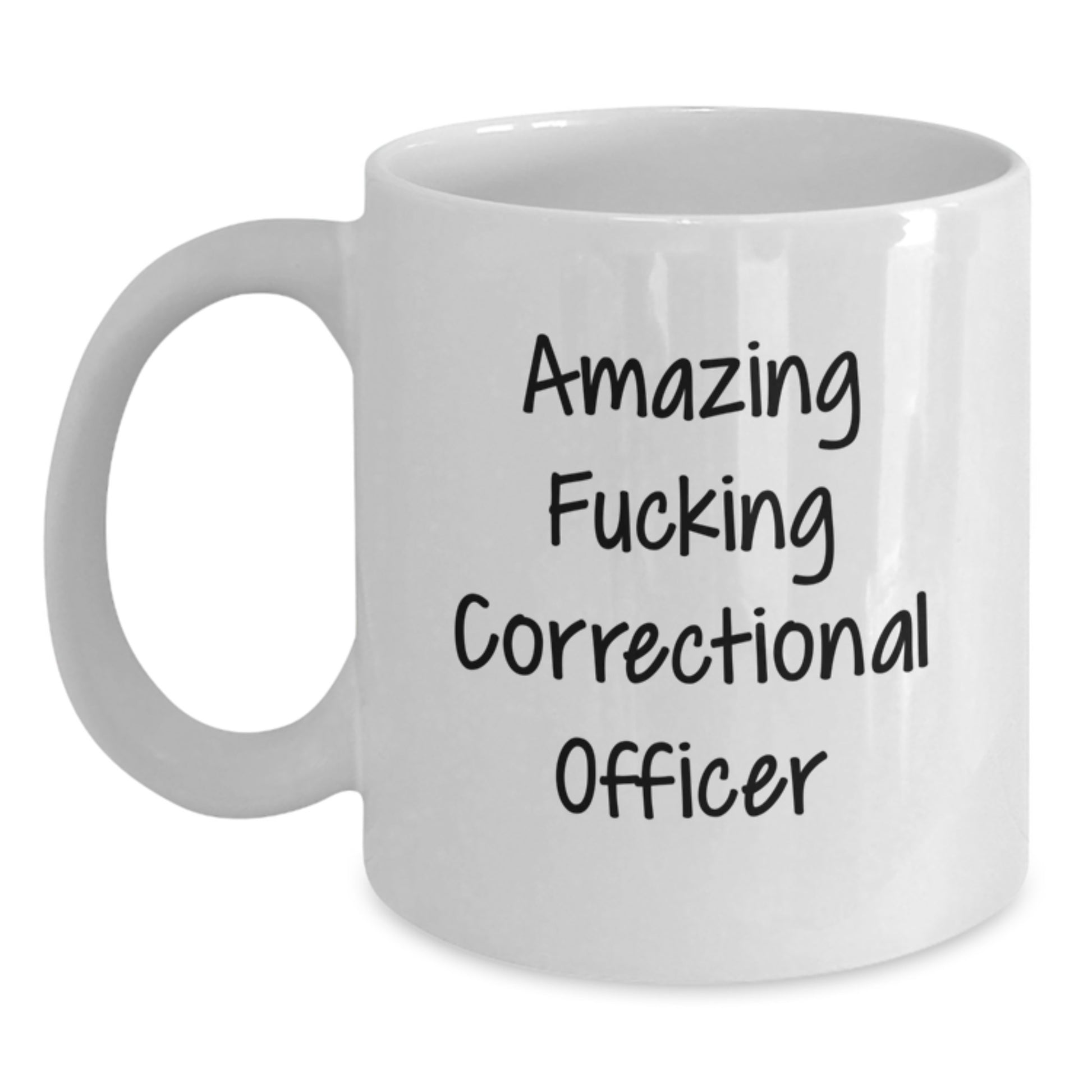 Funny Correctional Officer Gifts for Men, White Christmas Coffee Mug with Amazing Quote, Great Presents from Friends - Main