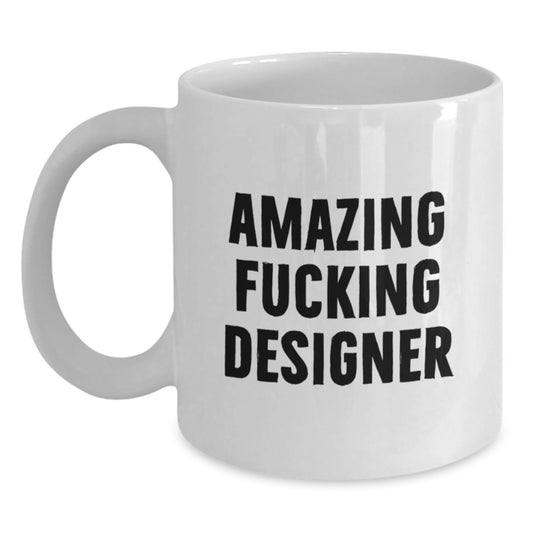 Funny Designer White Coffee Mug Gifts from Friends and Family for Christmas Unique Presents - Main
