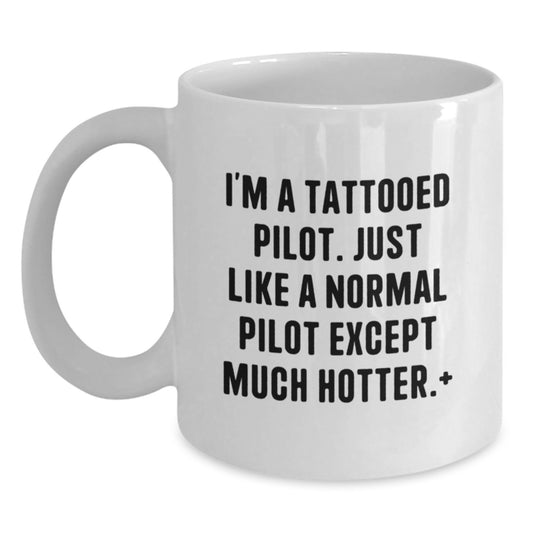 Funny Pilot Gifts for Men, White Coffee Mugs from Friends, Unique Christmas Unique Gifts for Him - Main