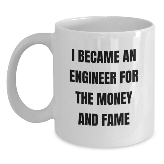 Engineer Humor White Coffee Mugs, Funny Quote Gifts for Engineer Men Women Friends Coworkers Family, White Ceramic Mug 11oz or 15oz, Christmas Unique Gifts - Main