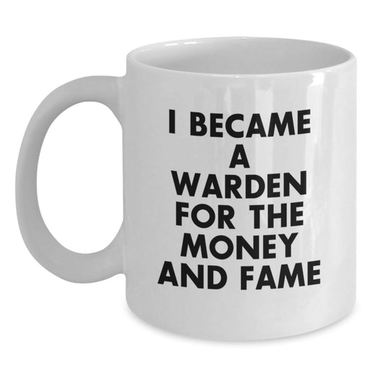 Funny Warden White Coffee Mug, Gift for Warden from Family - Christmas Unique Gifts - Main