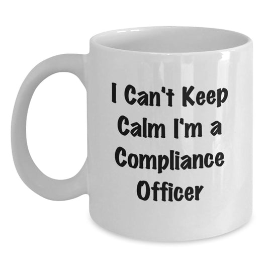 Funny Compliance Officer White Coffee Mug Gifts from Friends for Men Women Christmas Unique Mugs - Main