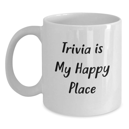 Trivia Fun Gifts from Friends for the Ultimate Trivia Lover's White Coffee Mug, Perfect for Father's Day - Main