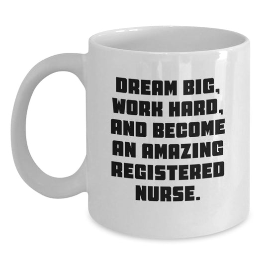 Inspiring Gifts for Registered Nurses - Funny White Coffee Mug - Christmas Cheer from Friends and Family - Main