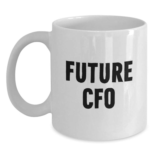 Funny Gifts from Friends for Future CFO, Inspirational White Coffee Mug for CFO, Unique Christmas Unique Gifts - Main