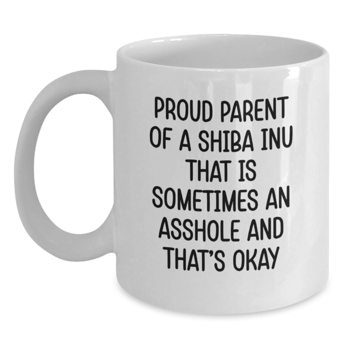 Funny Shiba Inu Dog Mom Gifts from Women to Men or Friends on Mother's Day - White Ceramic Coffee Mug - Main