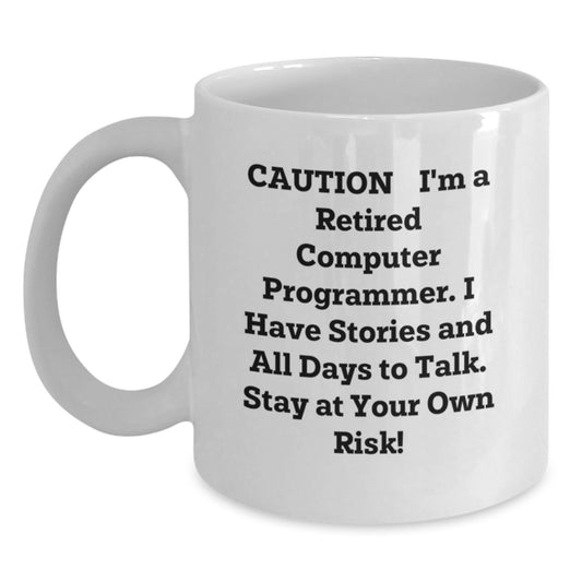 Funny Computer Programmer Gifts from Friends - White Coffee Mug for Men, Women, and Computer Programmer Coworkers - Christmas Unique Gifts - Main