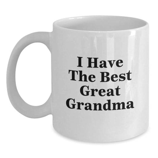 Funny Grandma Gifts from Family, White Coffee Mug for Grandma Best Great Grandma, Father's Day Unique - Main