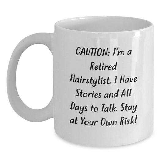 Funny Hairstylist Gifts for Christmas - White Coffee Mug from Friends - Main