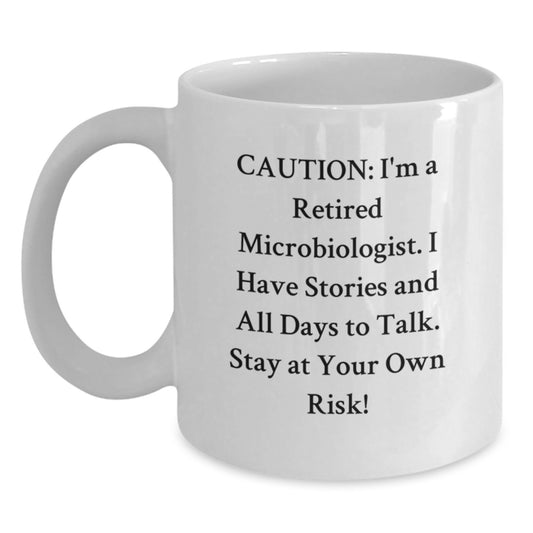 Funny Microbiologist Gifts, White Coffee Mugs for Men, Women, Friends, Family, Unique Christmas Unique Gifts from Men to Women, Coworkers to Microbiologist - Main