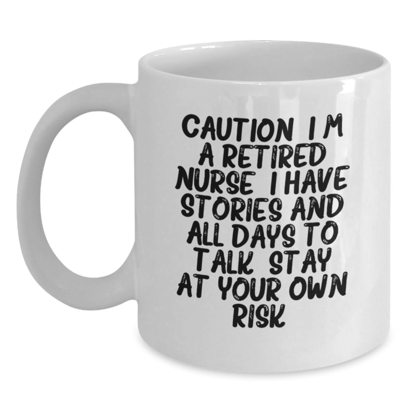 Funny Nurse Gifts for Men Friends Family - Stay At Your Own Risk White Coffee Mug, Gifts from Men Women Friends Family to Nurse Men Women Friends Family - Main