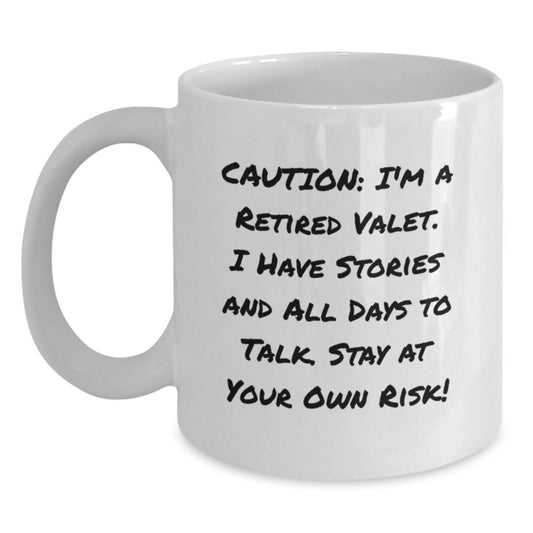 Funny Valet White Coffee Mugs Gifts from Friends for Valet's Birthday Unique Gifts - Main