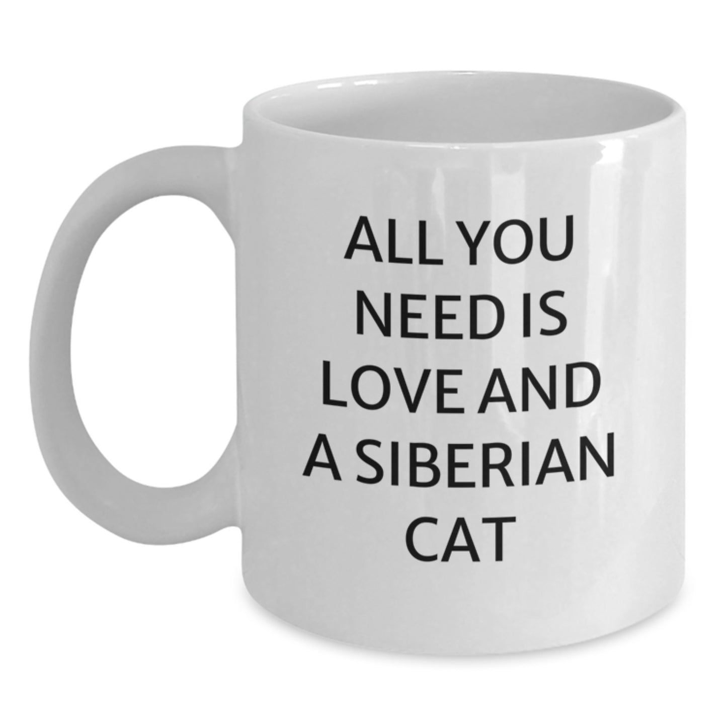 Funny Siberian Cat Gifts from Friends and Family for Men and Women, Unique White Coffee Mug for Christmas - Main