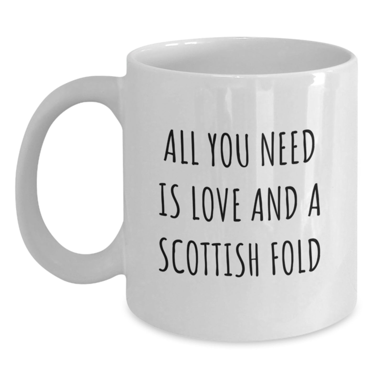 Funny Scottish Fold Cat White Coffee Mugs Gifts from Family for Christmas Unique - Main