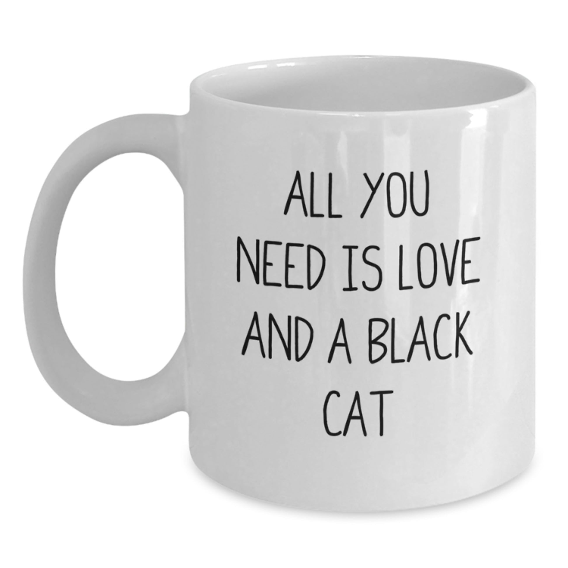 Funny Black Cat White Coffee Mugs Gifts from Friends and Family for Christmas Unique - Main