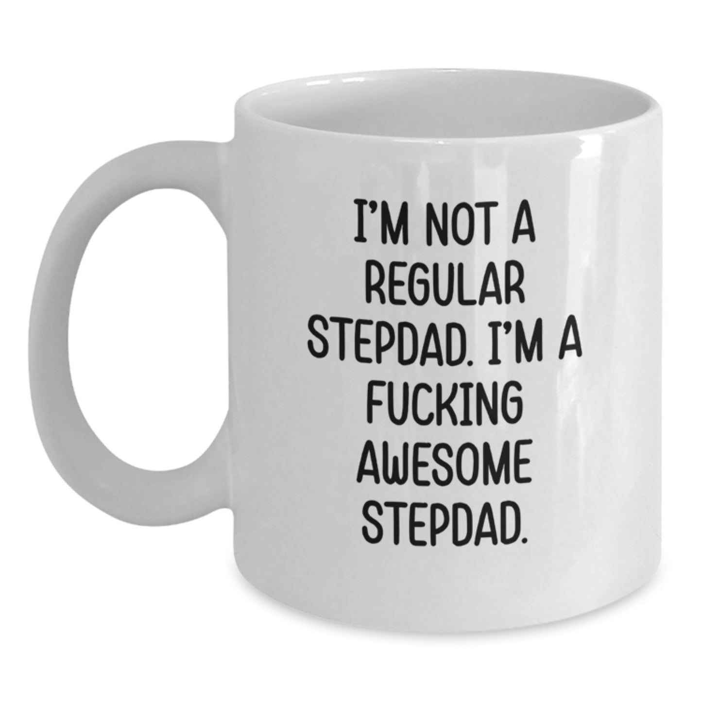 Funny Stepdad Gifts from Men to Stepdad, Unique White Coffee Mugs for Stepdad, Christmas Unique Gifts for Awesome Stepdads - Main