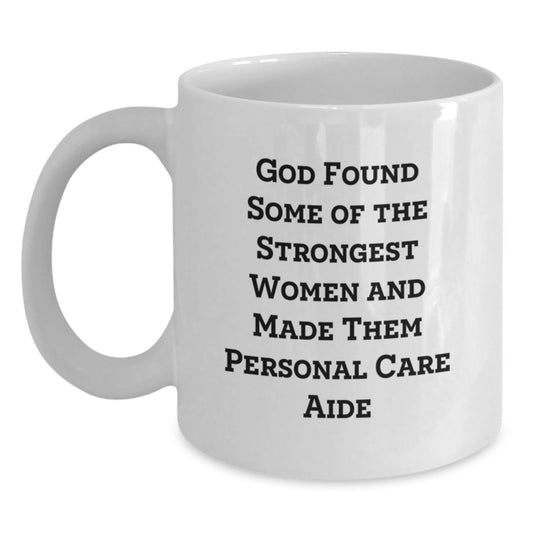 Funny Personal Care Aide Gifts for Christmas, White Coffee Mugs with Inspirational Quote from God, Gifts from Friends, Coworkers, Family, Unique Christmas Unique Gifts for Personal Care Aide - Main