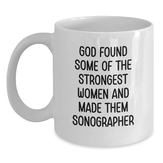 Funny Sonographer Gifts from Friends for Women, White Coffee Mug for Christmas Unique Gifts - Main