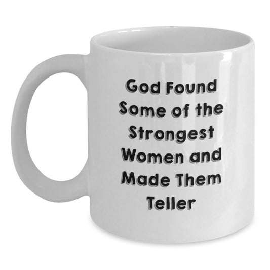 Funny Teller Gifts from Women, White Coffee Mug with Quote, Christmas Unique Gifts for Teller Enthusiasts, Teller Woman Mug - Main