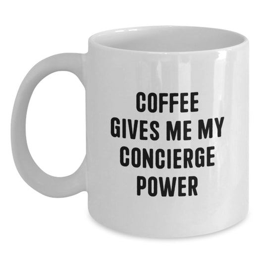 Funny Concierge White Coffee Mug Gifts from Men to Family or Friends with Christmas Unique Gifts Idea - Main