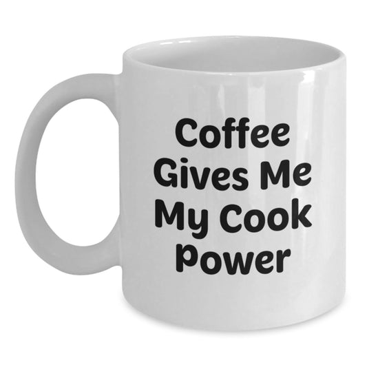 Funny Cook Quote White Coffee Mug Gifts for Cook Enthusiasts from Friends, Best Christmas Unique Gifts for Women Men Family - Main
