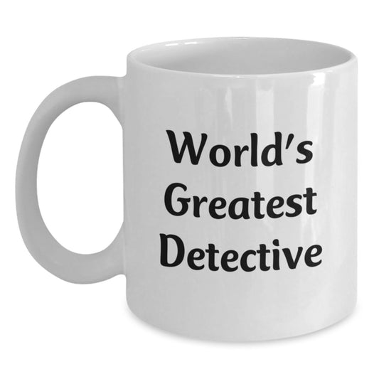 Funny World's Greatest Detective Gifts for Men on Father's Day - White Coffee Mug - Main