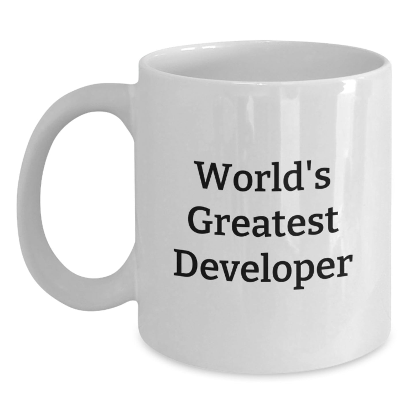 Developer Humor Gifts from Friends, Funny White Coffee Mug for World's Greatest Developer, Unique Mother's Day Unique Gifts for Developers, Perfect for Developer Coworkers - Main