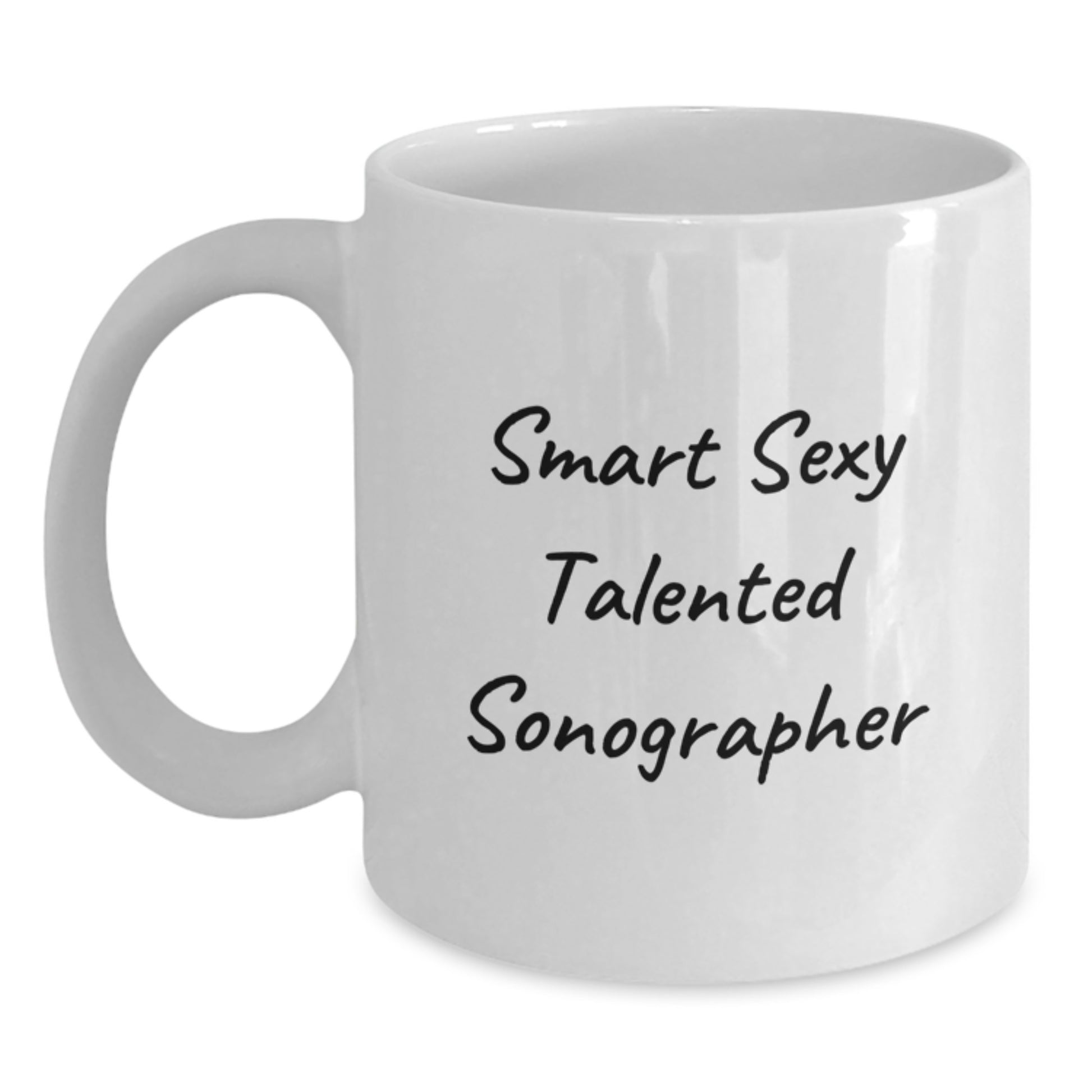 Sonographer Graduation White Coffee Mugs with Funny Quote for Unique Gifts from Coworkers, Friends, or Family - Main