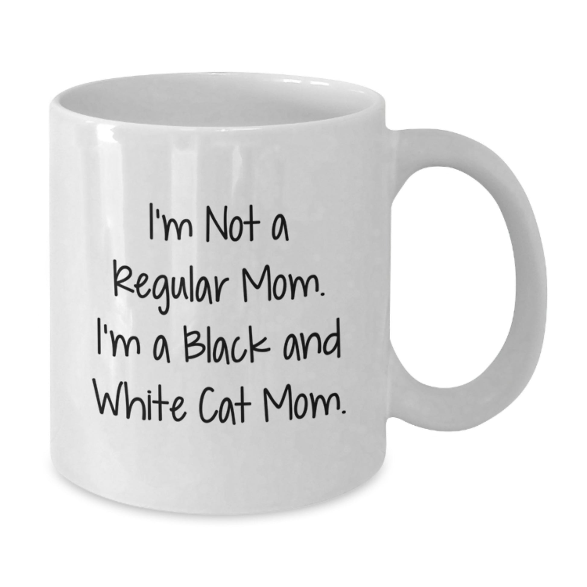 Funny Black and White Cat Quotes White Coffee Mug Gifts for Black and White Cat Mom from Friends, Unique Graduation Gifts for Her - Additional