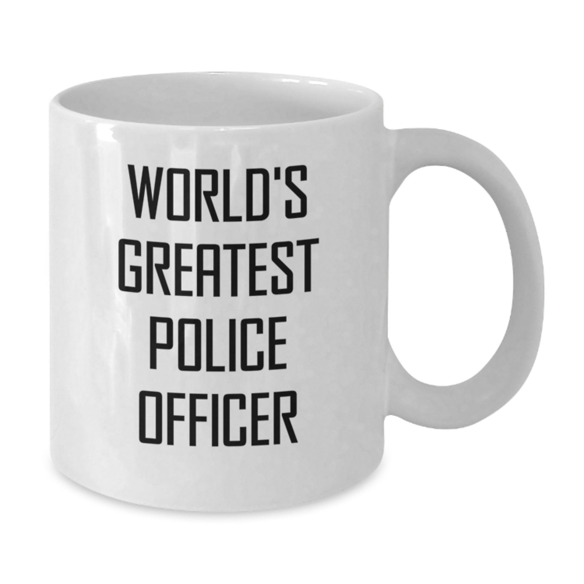 Funny World's Greatest Police Officer Gifts for Men - White Coffee Mug from Dad - Additional