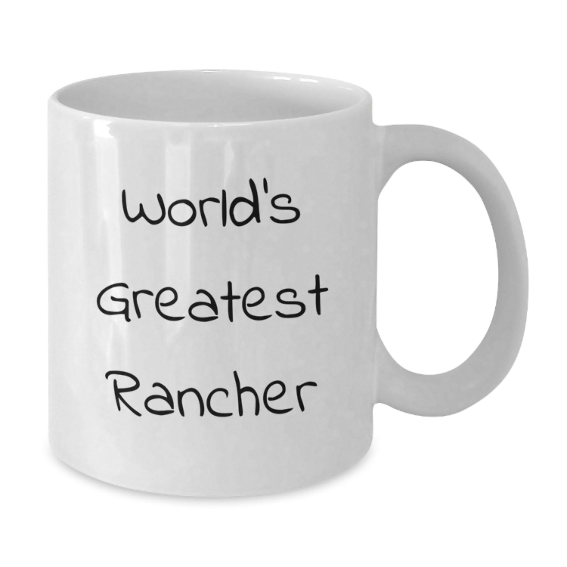 Funny World's Greatest Rancher Gifts from Men to Men, Unique Graduation Gifts for Ranchers, White Coffee Mug - Additional