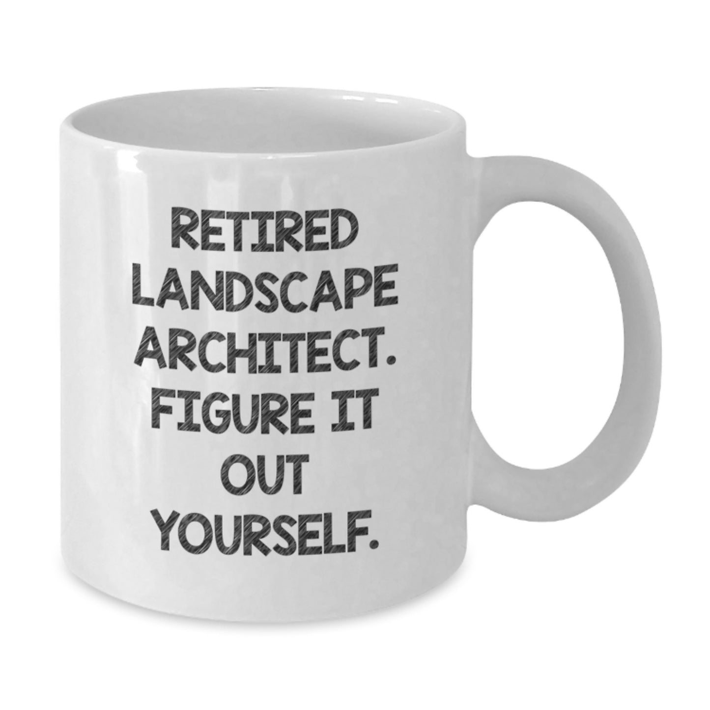Funny Landscape Architect Gifts, White Coffee Mug for Men, Gifts from Friends to Retired Landscape Architect, Figure It Out Yourself, Graduation Unique Gifts - Additional