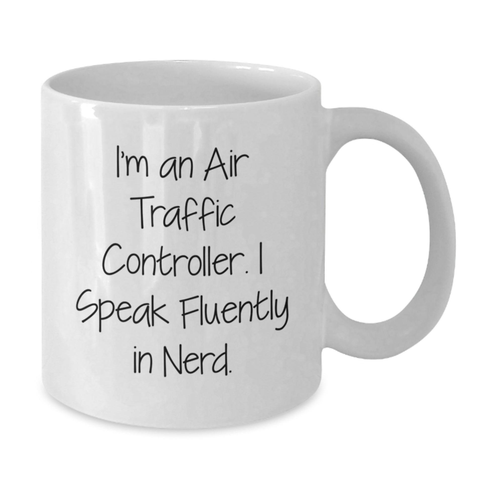 Funny Air Traffic Controller Gifts for Men, 'I Speak Fluently In genius' White Coffee Mug, Unique Christmas Memorable Presents from Friends - Additional