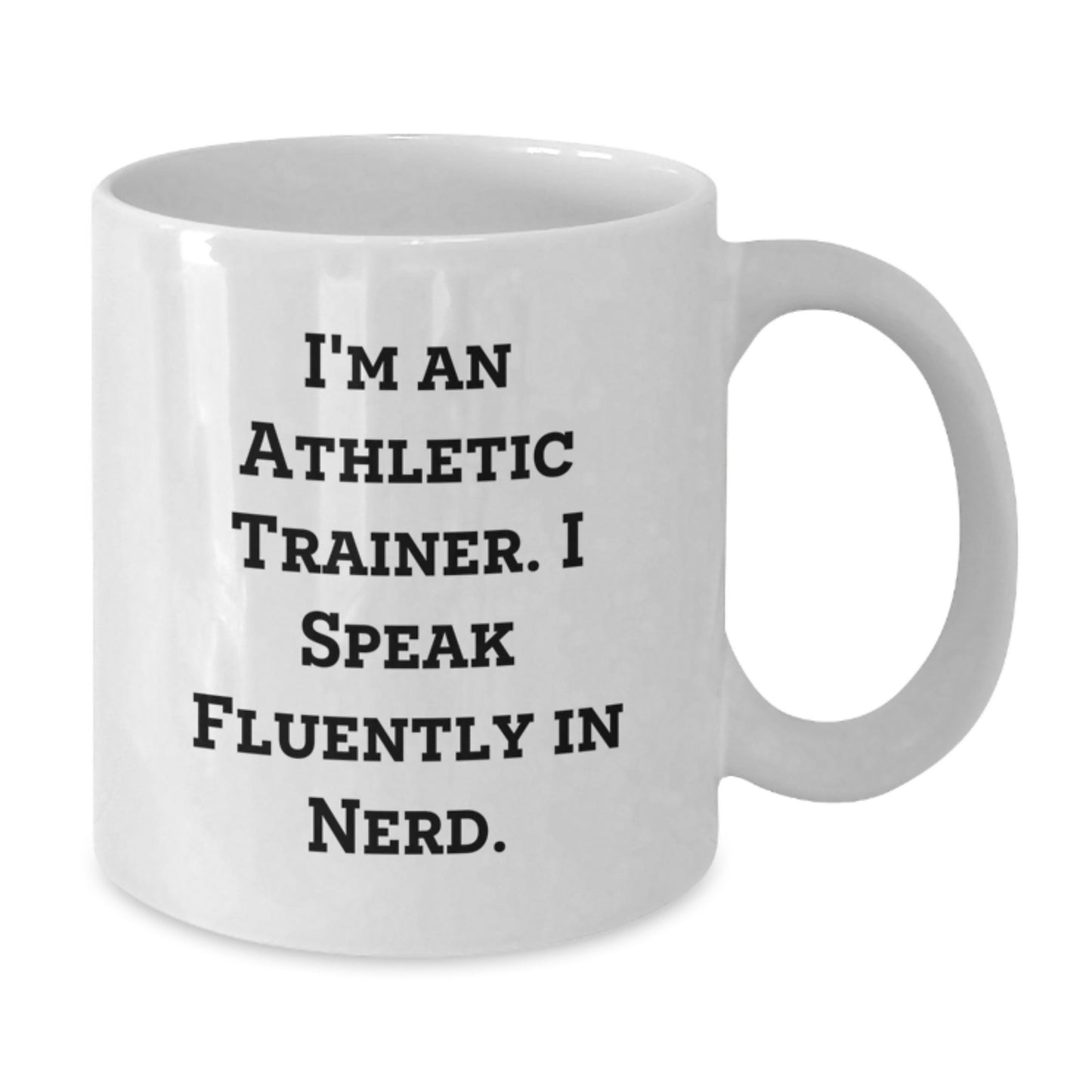 Funny Athletic Trainer Gifts from Friends for Men - White Coffee Mug with 'I Speak Fluently In genius' Quote - Christmas Unique Gifts - Additional