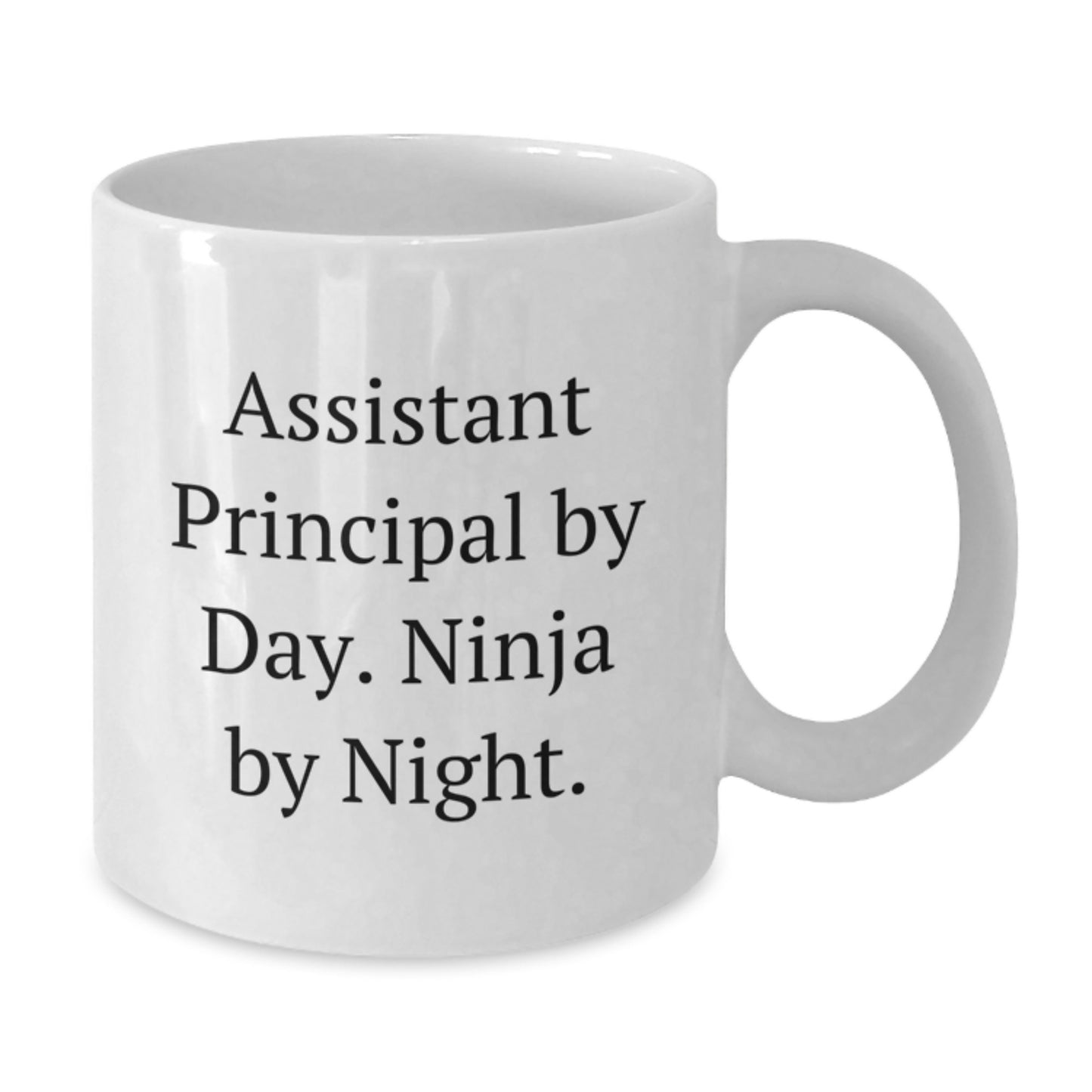 Funny Assistant Principal Gifts for Men White Coffee Mug by Day Ninja Mug by Night, A Humorous Birthday Unique Gift for Assistant Principal Friend Coworker - Additional