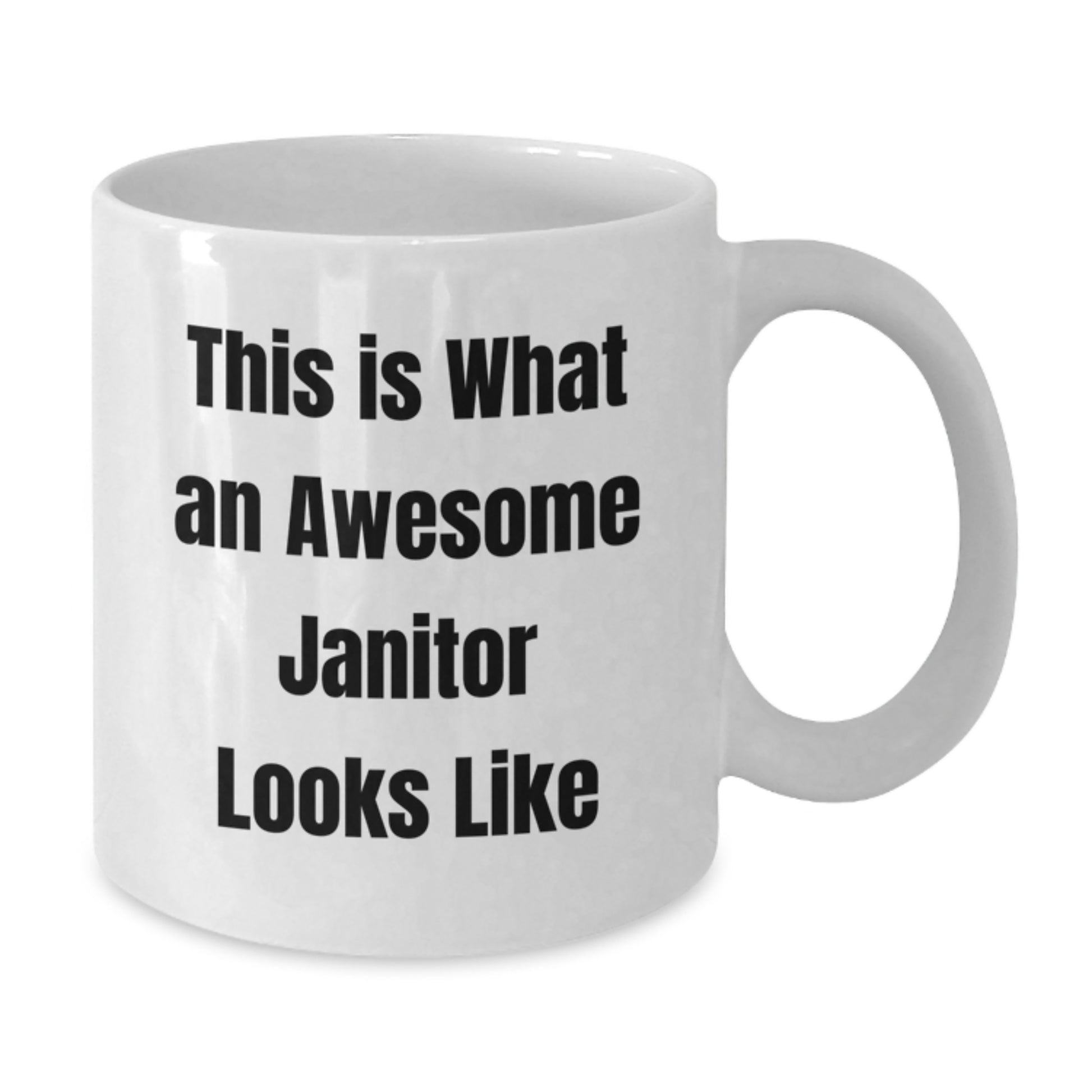 Funny Janitor Gifts from Friends, White Coffee Mug for Janitor, This Is What An Awesome Janitor Looks Like Christmas Unique Gifts - Additional